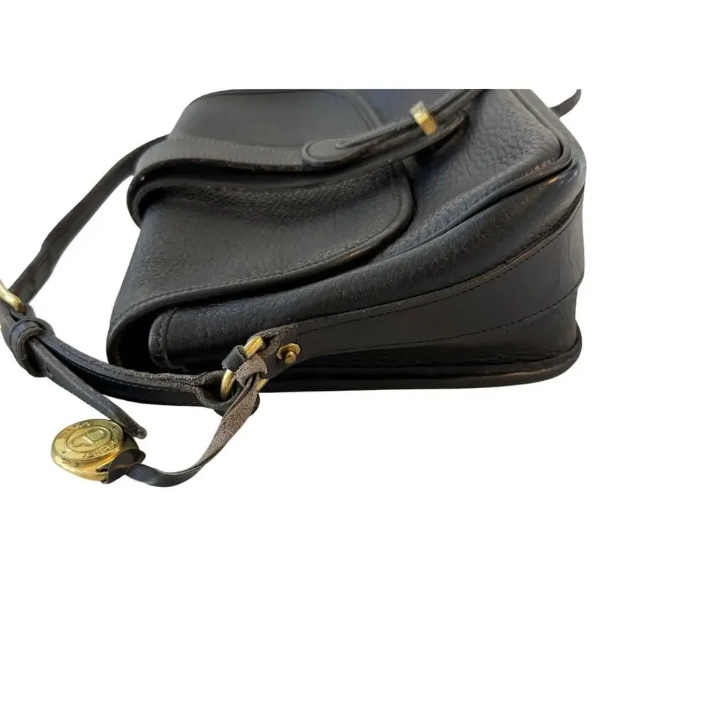 Dooney & Bourke Leather Equestrian Crossbody Bag Black Vintage - Picture 12 of 16